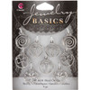 3 Pack Cousin Jewelry Basics Metal Charms-Silver Shapes 9/Pkg JBCHARM-8420 - 016321059481