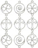 3 Pack Cousin Jewelry Basics Metal Charms-Silver Shapes 9/Pkg JBCHARM-8420