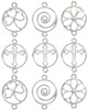 3 Pack Cousin Jewelry Basics Metal Charms-Silver Shapes 9/Pkg A50026ND-8420
