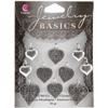 3 Pack Cousin Jewelry Basics Metal Charms-Silver Hearts 10/Pkg -JBCHARM-8312 - 016321049413