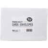 2 Pack Leader A7 Greeting Cards W/Envelopes (5.25"X7.25") 50/Pkg-White WECS500 - 797075154959