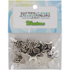 6 Pack Buttons Galore Button Theme Pack-Silver Stars BTP-4110 - 840934069861