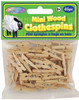 6 Pack - Krafty Kids Mini Wood Clothespins-Natural 1" 45/Pkg - CW600 - 775749129830