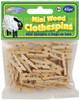 6 Pack Krafty Kids Mini Wood Clothespins-Natural 1" 45/Pkg CW600 - 775749129830