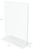2 Pack - Deflecto Anti-Glare Acrylic Sign Holder 8.5"X11"-Stand-Up Clear Matte - 879201