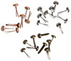 3 Pack Idea-Ology Metal Long Paper Fasteners .4375" 99/Pkg-Antique Nickel, Brass & Copper TH92703