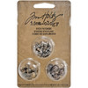 3 Pack Idea-Ology Metal 2-Part Hitch Fasteners .375" 12/Pkg-Antique Nickel, Brass & Copper TH92731 - 040861927313