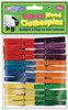 6 Pack Krafty Kids Wood Clothespins-Colored 1.875" 24/Pkg CW607 - 775749129885