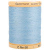 5 Pack Gutermann Natural Cotton Thread Solids 876yd-Carolina Blue 800C-5826 - 4008015605759