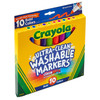 3 Pack - Crayola Ultra-Clean Color Max Broad Washable Markers 10/Pkg-Bold Colors - 58-7853
