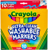 3 Pack - Crayola Ultra-Clean Color Max Broad Washable Markers 10/Pkg-Bright Colors - 58-7855 - 071662078553