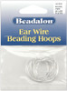 3 Pack Beadalon Ear Wire Beading Hoops Medium 25mm 14/Pkg-Silver-Plated & Nickel-Free 308B-104 - 035926074262
