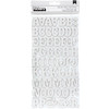 3 Pack - American Crafts Chipboard Alphabet Stickers-Roller Rink-White Glitter, 141/Pkg - 42864 - 718813428644
