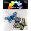 6 Pack Touch Of Nature Miniature Butterflies W/Clips 2.5" 3/Pkg-Assorted Colors MD24395 - 684653243955