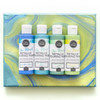 American Crafts Color Pour Pre-Mixed Paint Kit 4/Pkg-Sea Glass Pearlescent - 353829