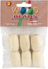 6 Pack - Pepperell Oval Wood Beads 32mmX22mm 6/Pkg-Natural - PWB3222-03 - 725879711238