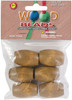 6 Pack - Pepperell Oval Wood Beads 32mmX22mm 6/Pkg-Maple - PWB3222-02 - 725879711221