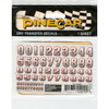 3 Pack Pine Car Derby Dry Transfer Decal 3"X2.5" Sheet-Bevelled Numbers P4015 - 724771040156