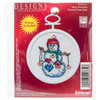 6 Pack Janlynn Mini Counted Cross Stitch Kit 2.5" Round-Starry Snowman (18 Count) 1143-31 - 029064143317