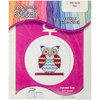 6 Pack - Janlynn Mini Counted Cross Stitch Kit 2.5" Round-Owl (18 Count) - 998-5038 - 049489005670