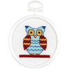 6 Pack - Janlynn Mini Counted Cross Stitch Kit 2.5" Round-Owl (18 Count) - 998-5038