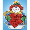 6 Pack Design Works Plastic Canvas Ornament Kit 4"X3"-Snowman (14 Count) DW565