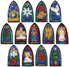 Design Works Felt Ornament Applique Kit 2"X3.5" Set Of 13-Stained Glass DW5282