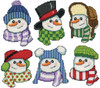 Design Works Plastic Canvas Ornament Kit 3"X3.5" Set Of 6-Snowmen In Hats (14 Count) - DW5919 Design Works Plastic Canvas Ornament Kit 3"X3.5" Set Of 6-Snowmen In Hats (14 Count) - DW5919