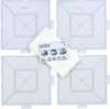 2 Pack - Perler Pegboards 4/Pkg-Large Square Clear - 80-22666