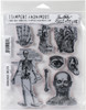 Tim Holtz Cling Stamps 7"X8.5"-Cadaverous CMS-378 - 644216929726