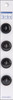 6 Pack - Slimline Buttons Series 1-Black 4-Hole 5/8" 4/Pkg - SL1-86