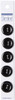 6 Pack - Slimline Buttons Series 1-Black 2-Hole 3/4" 5/Pkg - SL1-90 - 052278327037