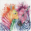Design Works Counted Cross Stitch Kit 12"X12"-Colorful Zebras (14 Count) - DW3266