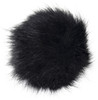 3 Pack Pepperell Braiding Faux Fur Pom With Loop-Black FFPALL-42