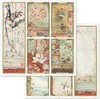 Stamperia Double-Sided Paper Pad 8"X8" 10/Pkg-Oriental Garden, 10 Designs/1 Each SBBS09