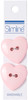 6 Pack - Slimline Buttons Series Funtastics-Pink Heart 2-Hole 1" 2/Pkg - SLF1.25-113 - 052278781136