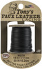 3 Pack Pepperell Crafts Tony's Faux Leather Lacing 1/8"X50ft-Black FLRPL-01 - 725879140168