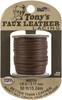 3 Pack Pepperell Crafts Tony's Faux Leather Lacing 1/8"X50ft-Brown FLRPL-02 - 725879140175