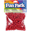 6 Pack Cousin Fun Pack Acrylic Pony Beads 250/Pkg-Red A50026M1-34111 - 016321082847