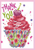 3 Pack Diamond Dotz Diamond Art Greeting Card Kit 5"X7"-Cupcake Thank You DDG025