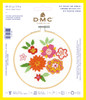 3 Pack - DMC Stitch Kit 6" Diameter-Japanese Flowers (14 Count) - BKL-1913