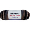 3 Pack Bernat Super Value Stripes Yarn-Beachwood 164173-73007