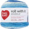Red Heart Roll With It Sparkle Yarn-Krystal - E898-9801 - 073650044205