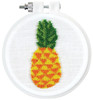 3 Pack - Design Works Punch Needle Kit 3.5" Round-Pineapple - DW228