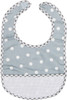 2 Pack - Charles Craft Baby Bib 8.2"X11.8"-Grey Polka Dots (14 Count) - BB5002EA