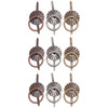3 Pack Idea-Ology Metal Ring W/Brad Fastener .25" 9/Pkg-Antique Nickel, Brass & Copper TH93060