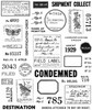 Tim Holtz Cling Stamps 7"X8.5"-Field Notes - CMS-LG-396