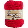 6 Pack Lily Sugar'n Cream Yarn Solids Super Size-Red 102018-18705 - 057355370555