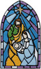 Bucilla Felt Wall Hanging Applique Kit-Stained Glass Nativity 89271E
