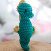 Hoooked Amigurumi DIY Kit W/Eco Barbante Yarn-Seahorse Bubbles Lagoon PAK13681